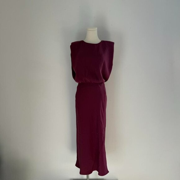 Evereve A-New York Koda Dress | Aubergine Midi | Womens Size Small - Picture 1 of 5